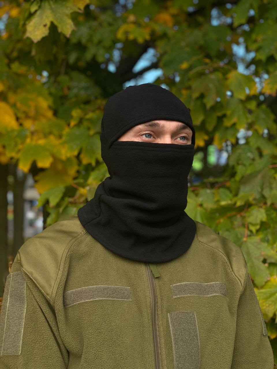 Тактична Балаклава флісова чорна