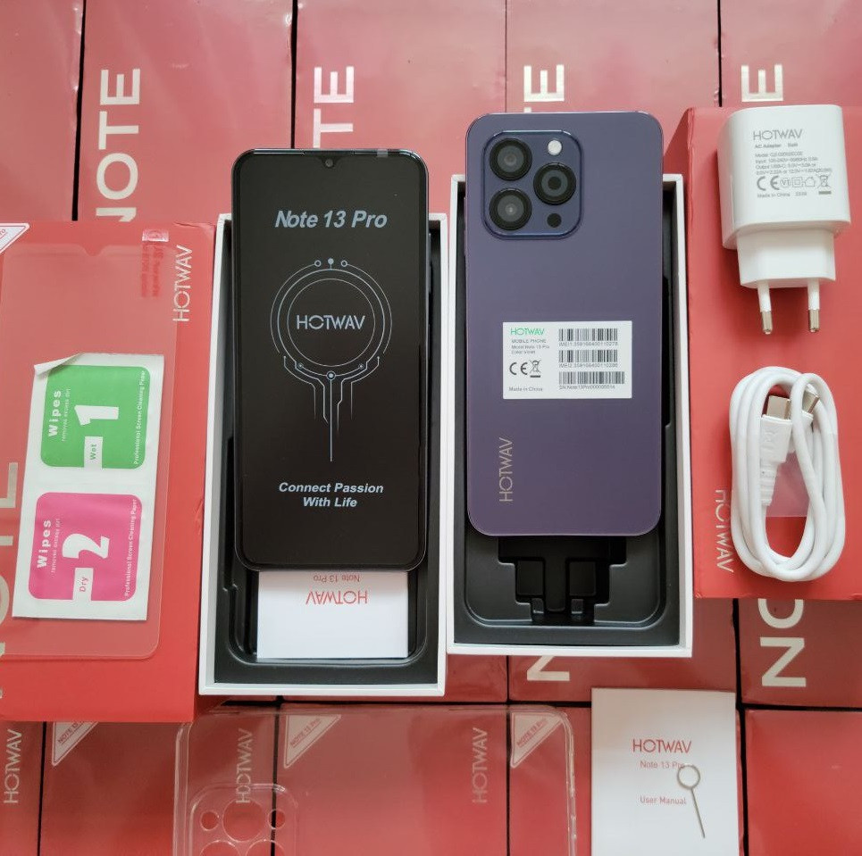 Смартфон HOTWAV Note 13 Pro Purple 8\256Gb NFC 6.6" Global Version + чехол + стекло