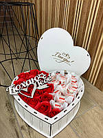 Сладкий подарочный бокс для девушки с конфетками набор в форме сердца для жены, мамы, ребенка Nbox-27