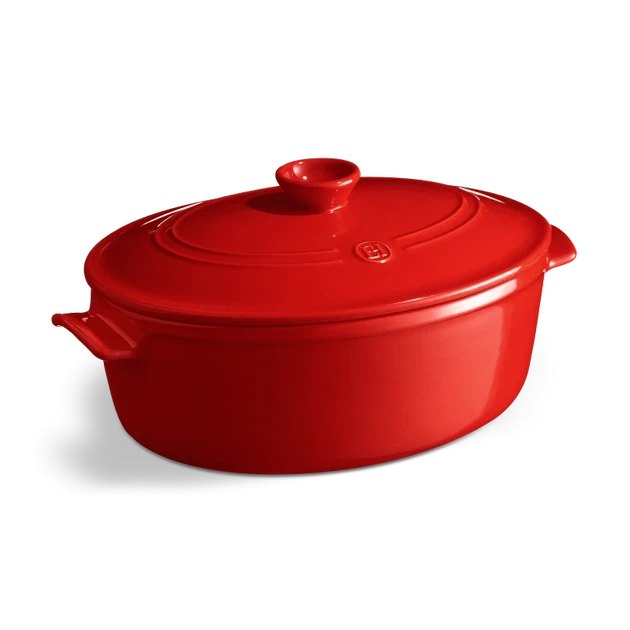 Каструля з кришкою овальна Emile Henry Cookware 6 л червона (344560), фото 1