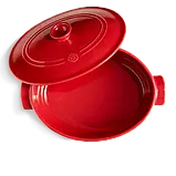 Каструля з кришкою овальна Emile Henry Cookware 6 л червона (344560), фото 2