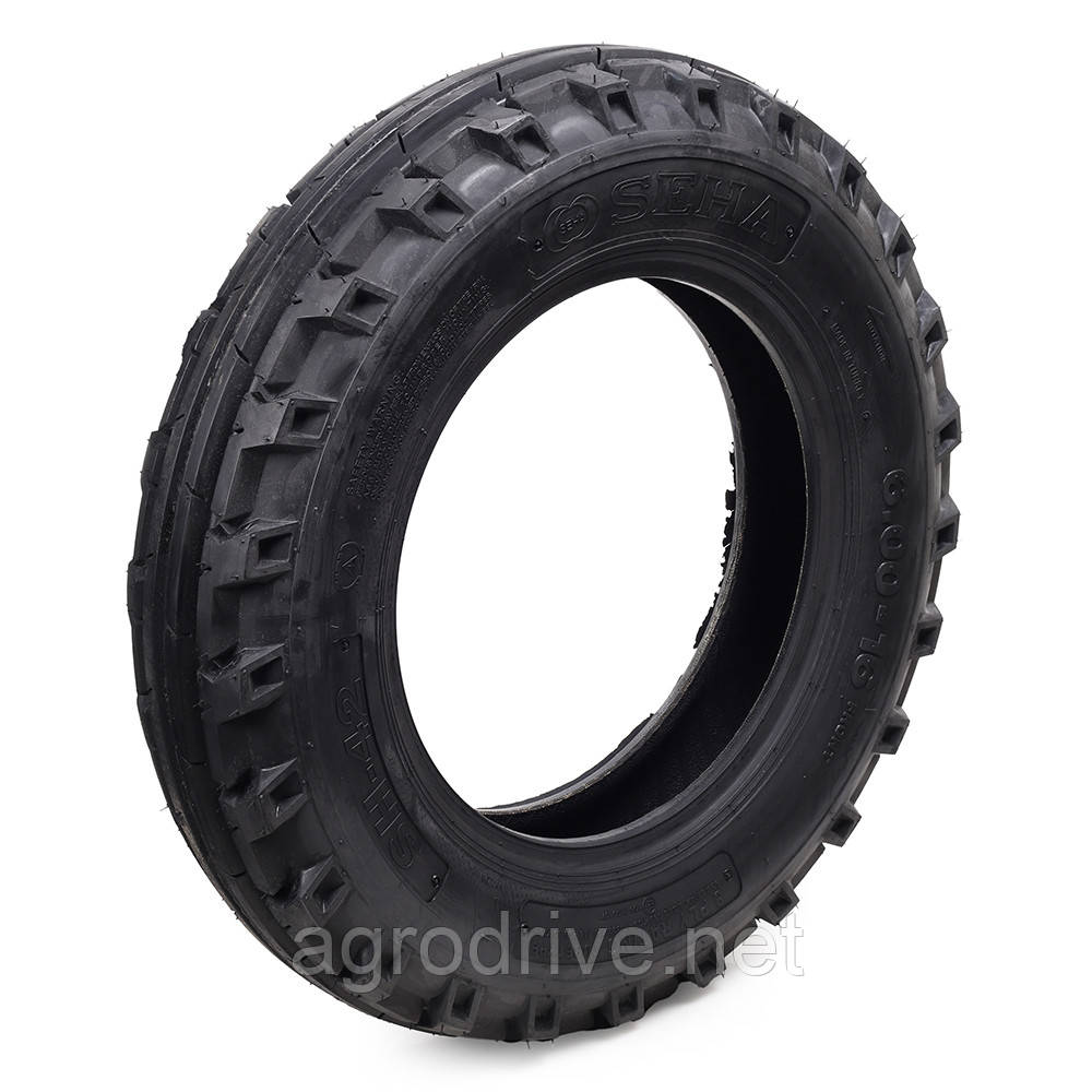 Шина без камери без обідної стрічки (SEHA) 6,00-16 8нс SH-42