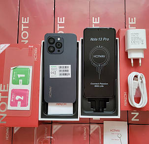 Смартфон HOTWAV Note 13 Pro Black 8/256Gb NFC 6.6" Global Version + чехол + стекло, фото 1