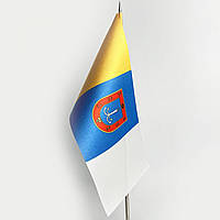 Флажок Одесской области двухсторонний маленький Dobroznak 12х24 см.Флаг настольный сувенирный