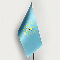 Флажок Сумской области двухсторонний Dobroznak 12х24 см. Флаг на пластиковой / металлической подставке