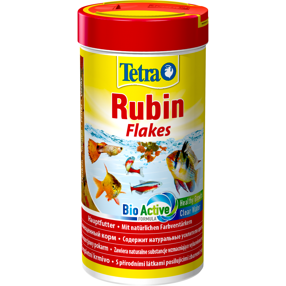 Корм для всіх акваріумних рибок для посилення забарвлення в пластівцях Tetra Rubin Flakes 250 мл/52 г