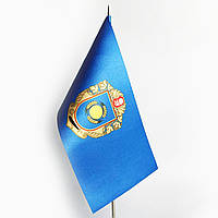 Флажок Черкасской области двухсторонний маленький Dobroznak 12х24 см. Флаг настольный сувенирный.