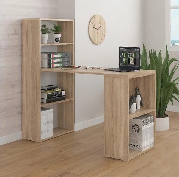 Стіл письмовий із полицями Opendoors Комп'ютерний стіл із відкритими полицями для дому та офісу, фото 1