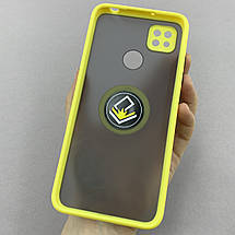 Чохол для Xiaomi Redmi 9C чохол з кільцем підставкою на телефон сяомі редмі 9с жовтий t8b, фото 4