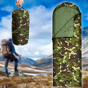 Спальний мішок з капюшоном 2 м х 70 см туристичний портативний кокон ковдра похіднтий