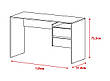 Письмовий стіл з шухлядами прямий, Комп'ютерний стіл для дому, офісу 120 см Paco 3 MM, фото 7
