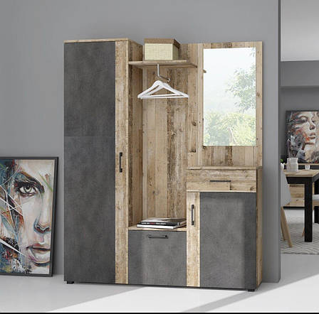 Шафа для передпокою Тріо, невеликий передпокій у коридор, меблі в коридор ММ, фото 1