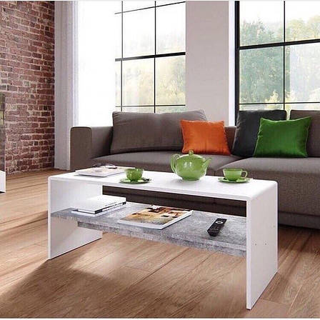 Журнальний столик прямокутний, кавовий столик у вітальню стильний, фото 1
