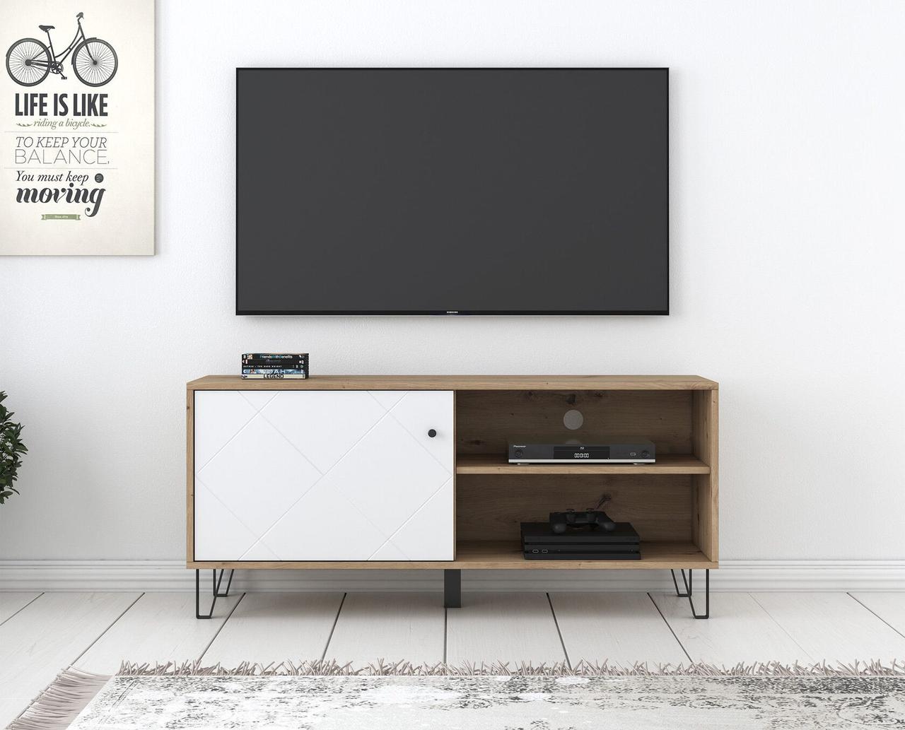 Стильна тумба під телевізор з полицями, підставка під ТВ Bollo BO1 ММ