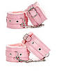 Набір БДСМ "Love caresses" колір рожевий, наручники, окови, конектор, фото 4