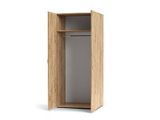 Розпашна шафа дводверна з полицями та штангою сучасна шафа для дому Seba 2 MM, фото 5