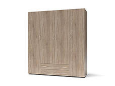 Шафа розпашна на 4 двері з висувними шухлядами для спальні Seba 4 MM, фото 2