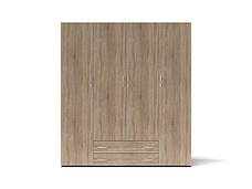 Шафа розпашна на 4 двері з висувними шухлядами для спальні Seba 4 MM, фото 3