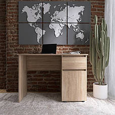 Письмовий стіл з однією тумбою, комп'ютерний стіл у стилі лофт Лайт Еверест, фото 2