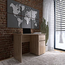 Письмовий стіл з однією тумбою, комп'ютерний стіл у стилі лофт Лайт Еверест, фото 3