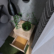 Приліжкова тумбочка без ручок для спальні на 2 висувні шухляди ТЛ-1 Лайт Еверест, фото 3