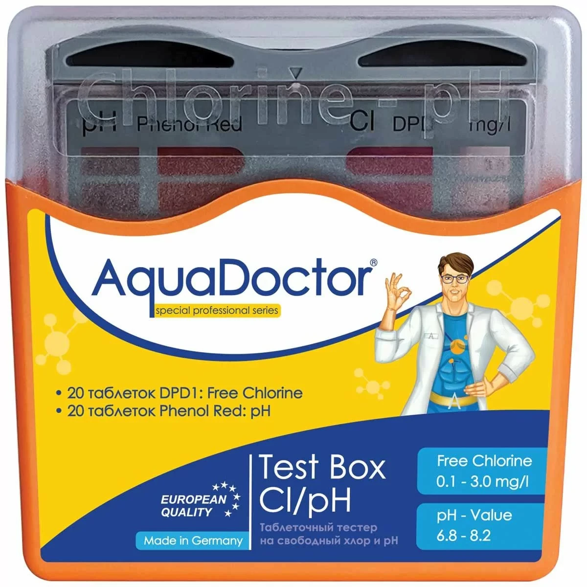 Тестер в таблетках AquaDoctor Cl та pH