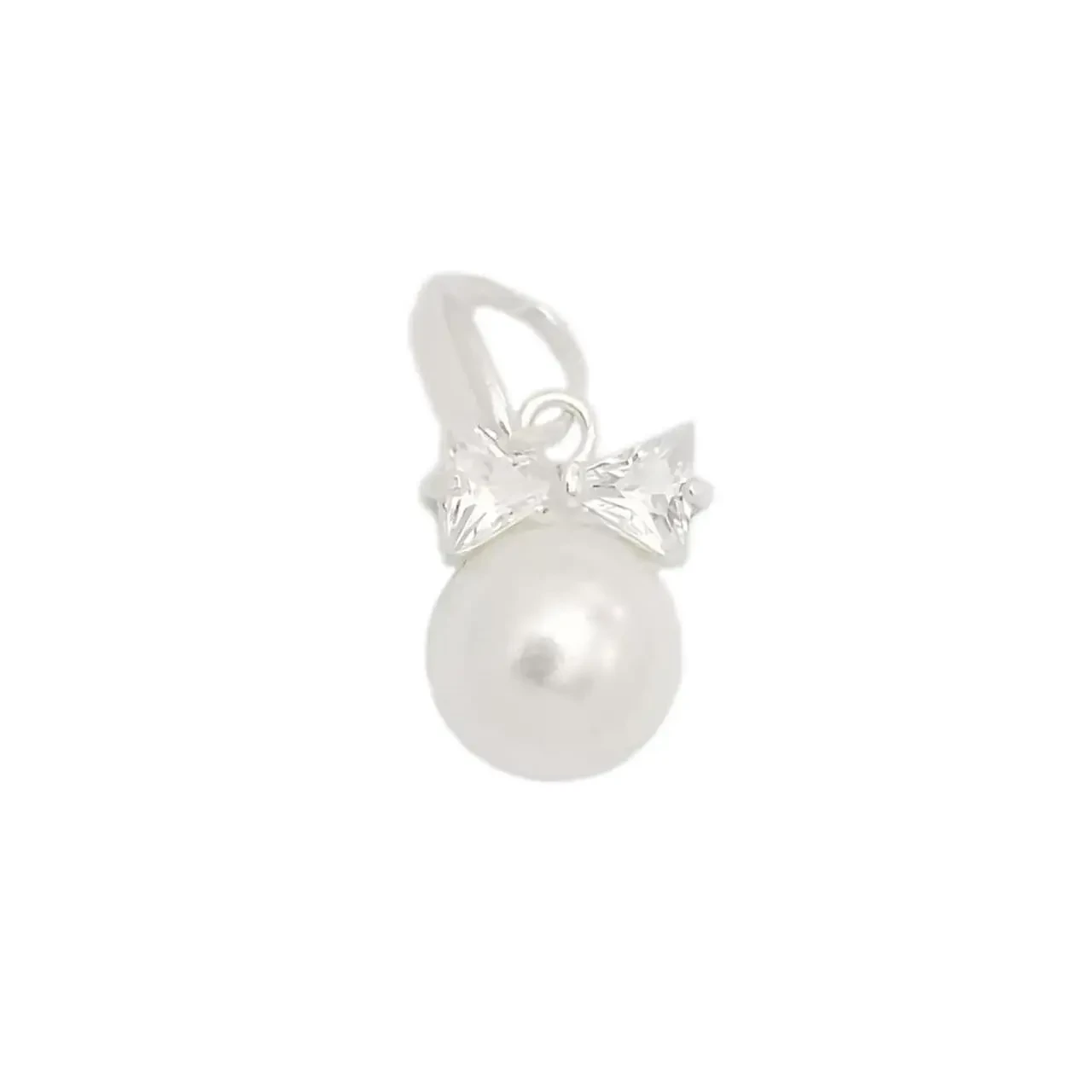 Срібний кулон з перлом Перл і Бантик 38-026, фото 1