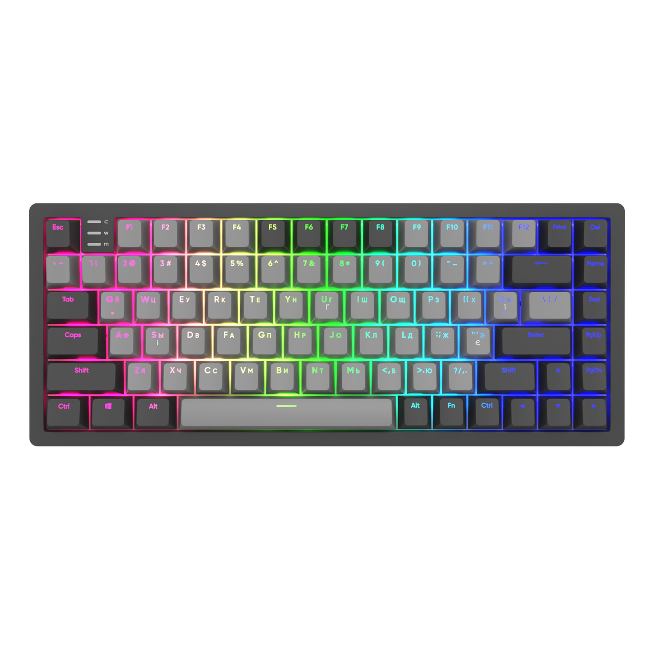 Ігрова клавіатура DARK PROJECT KD83A Gateron Cap Teal ENG/UA (KB-GCT-871-100004)