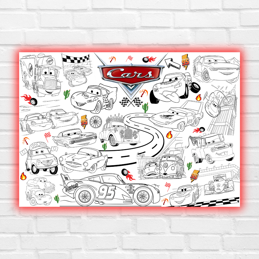 Розмальовка "Тачки" 84х120 см, фото 1