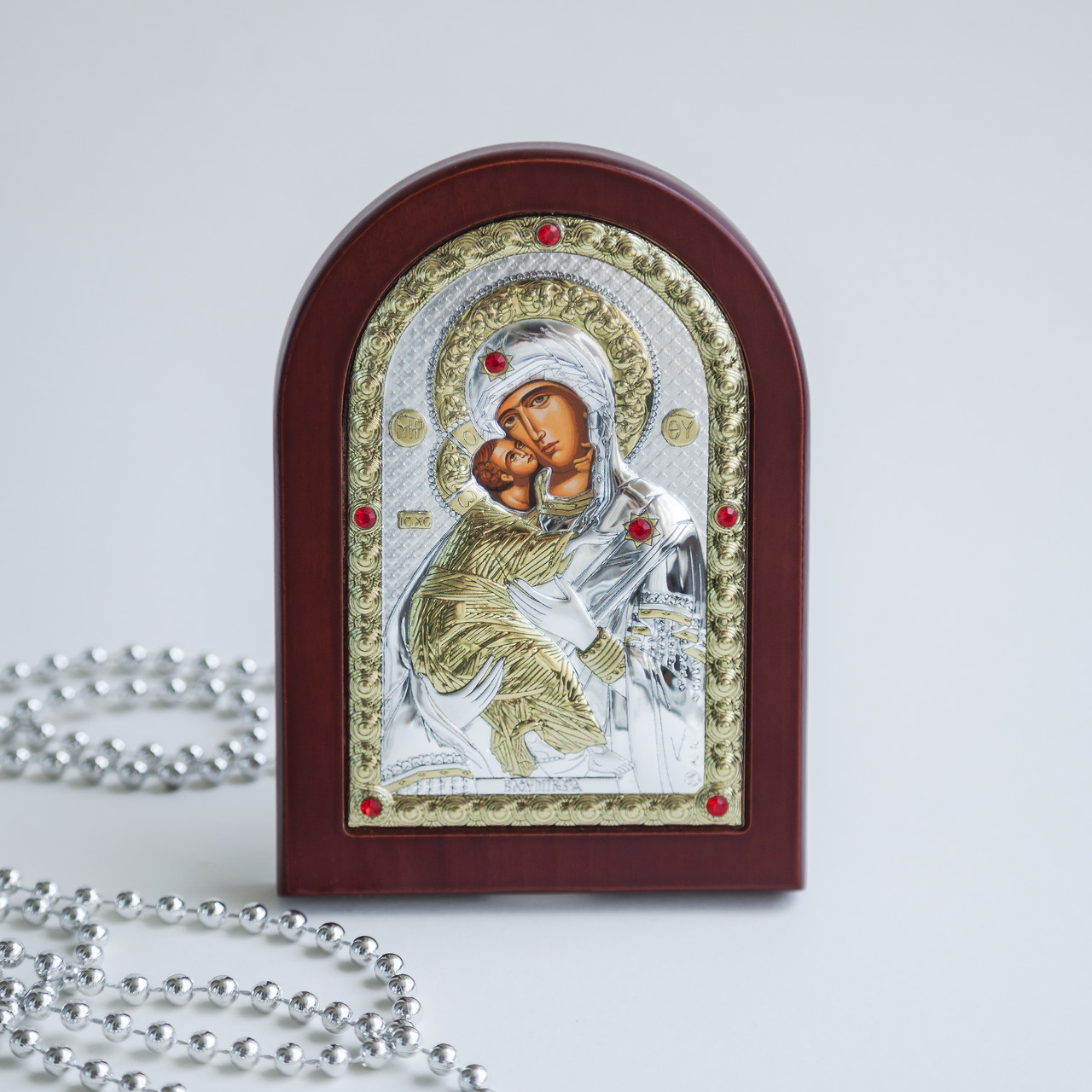 Икона Богородица Владимирская с позолотой арка AX (200 x 260) - 3087 грн - фото 1 - id-p2032759811