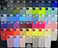 Чехол для Iphone 14 (6.1) Silicone Case Cover Full 360 квадратный с микрофиброй закрытым низом силиконовый