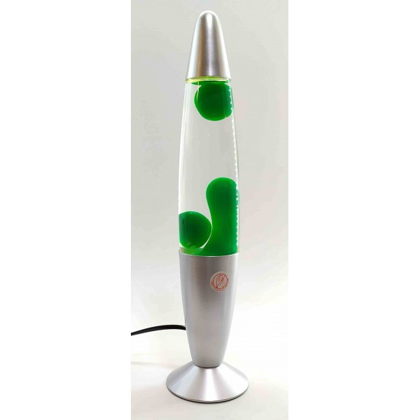 Настільна лава лампа "Зелений-прозорий" (35w, висота 41см) KM1032/GP, фото 1