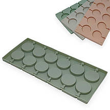 Силіконова форма 12 в 1 для льодяників та цукерок круглих на паличці + 12 паличок в комплекті, фото 2