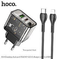 Быстрая Зарядка Айфона Hoco N34 PD20W+QC3.0 Type-C to Lightning