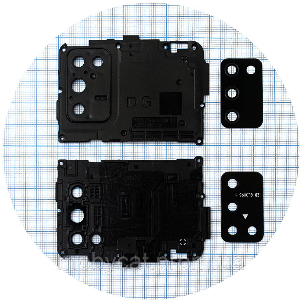 Скло камери Samsung Galaxy A02s A025F, A03s A037F, M02s M025F (чорне з рамкою), фото 1