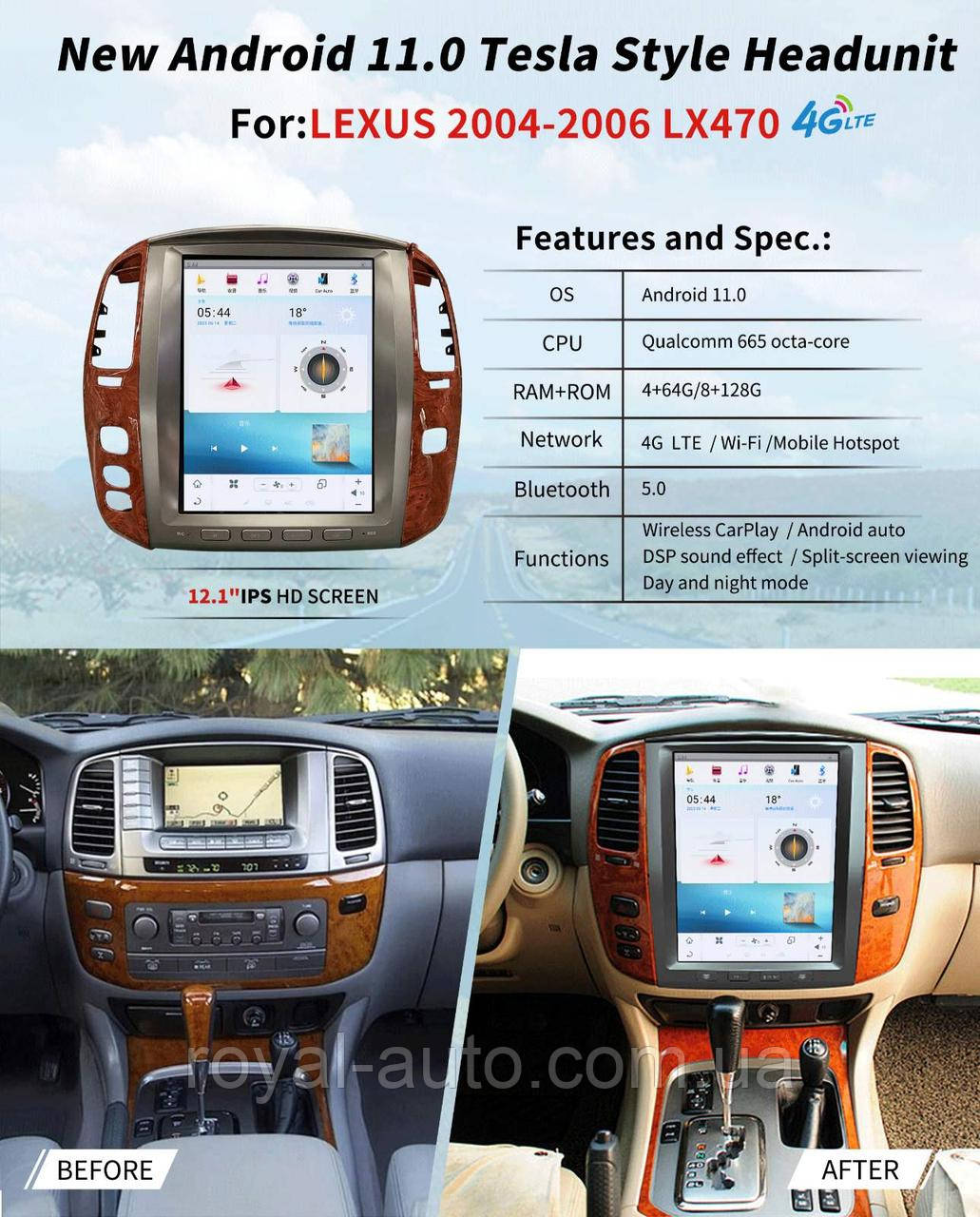 Головний прилад монітор Android Lexus LX470 Toyota Land Cruiser Лексус Тойота мультимедиа магнітола, фото 1