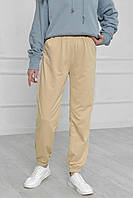 Спортивные штаны женские бежевого цвета 160023P
