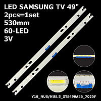 LED подсветка Samsung TV 49" Y18_NU8/NU8.5_STS490A86_7020F (Y18-NU8/NU8.5-STS490A86-7020F) CY-SN049HLLV5H 1шт.