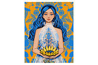 Набор для росписи по номерам KHO2586 "Золотой цветок" 40х50см IDEYKA