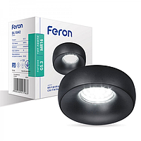 Светильник врезной точечный под лампу Feron DL1842 черный матовый настенный потолочный