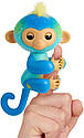 Інтерактивна іграшка мавпочка Лео New Fingerlings 2023 Interactive Baby Monkey  Leo ( Синий ) WowWee, фото 2