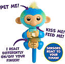 Інтерактивна іграшка мавпочка Лео New Fingerlings 2023 Interactive Baby Monkey  Leo ( Синий ) WowWee, фото 6
