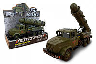 Игрушечная Военная техника "Автопром" КРАЗ KR-2202-02, на батарейках, свет, звук, в коробке р. 32,5*19*12