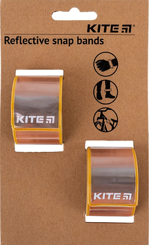 Набір браслетів світловідбиваючих "Kite" 2шт, персикові №K23-108-2(12)