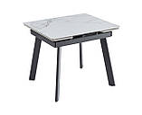 Розкладний обідній стіл ТМ-80 каса вайт+ сірий Vetro, фото 5