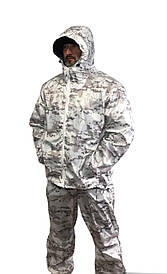 Камуфляжний маскувальний костюм зимовий маскхалат білий Мультикам, Непромокальний комплект маскування для зими