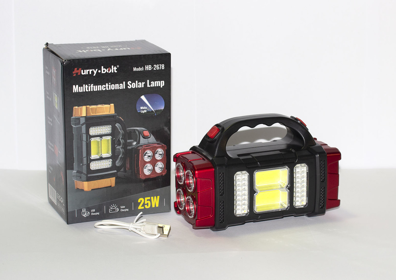 Переносний ліхтар HB-2678, Solar/USB, Power bank