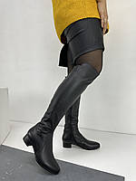 Сапоги ботфорты женские Andri-Anna A107 кожаные черные 36 40