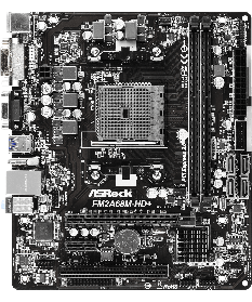 Материнська плата ASRock FM2A68M-HD+ Socket FM2+ (FM2A68M-HD+) Б/В (S3)