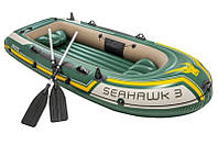 Лодка надувная INTEX "Seahawk 3" трехместная с набором 68380 р.295*137*43см